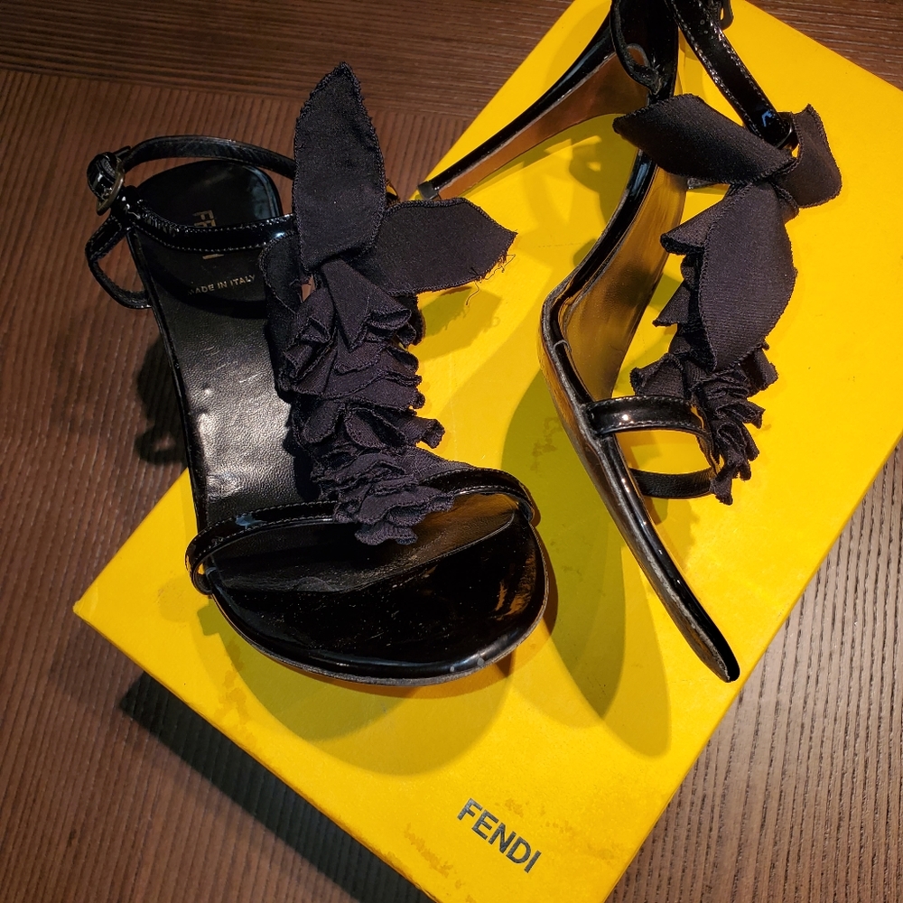 Fendi | Back | Pedal Patent Strappy Sandals